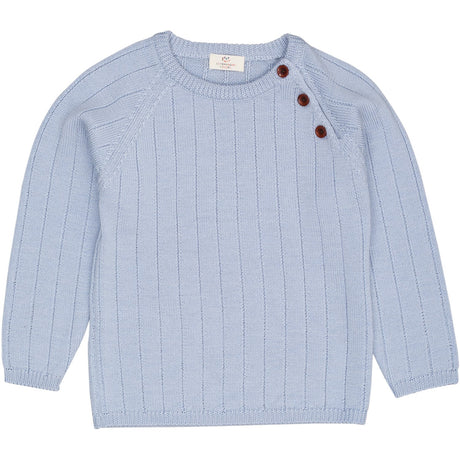 COPENHAGEN COLORS Dusty Blue Merino Knitted Blouse