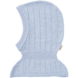 COPENHAGEN COLORS Dusty Blue Merino Rib Knitted Balaclava