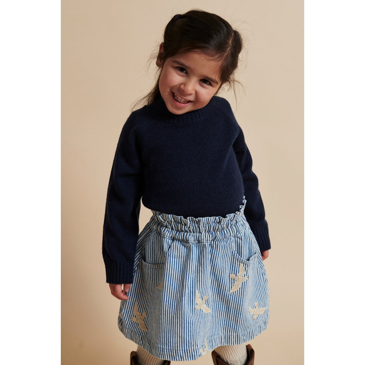 COPENHAGEN COLORS Navy Pull Over W Turtle Neck