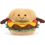 Jellycat Fastfood, Amuseables Burger, 11 Cm