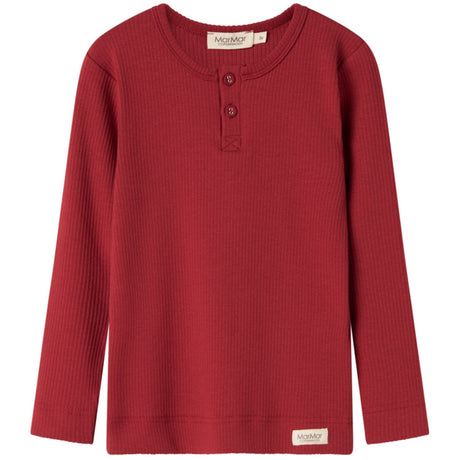 MarMar Modal Hibiscus Red Tee LS