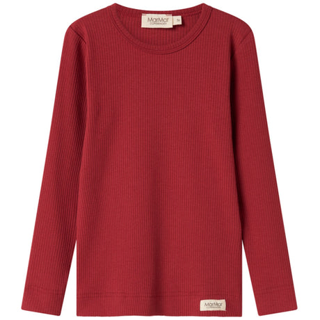 MarMar Modal Hibiscus Red Plain Tee LS