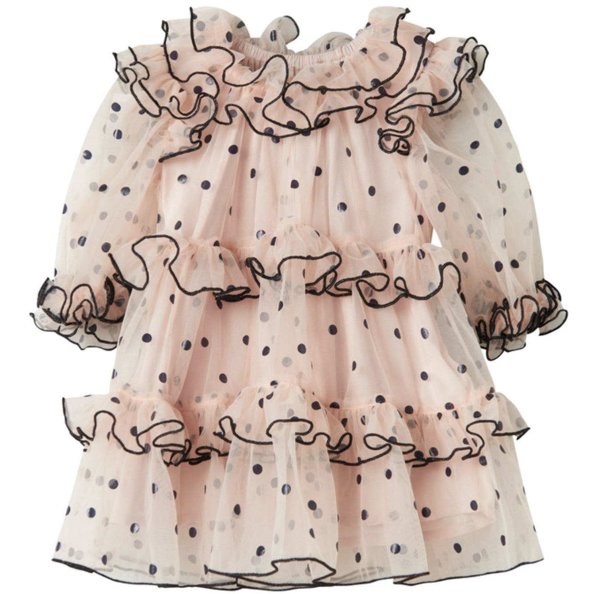 MarMar Tulle Black Dots Dakira LS B Dress