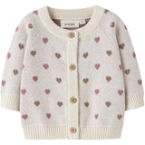 Lil'Atelier Turtledove Sepia Tint Nbfsaran Ls Knit Card Heart Lil