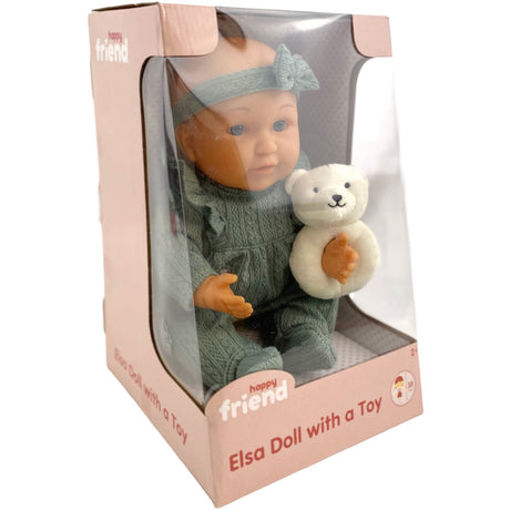 Happy Friend Elsa Doll 38 Cm With A Toy Green Suit