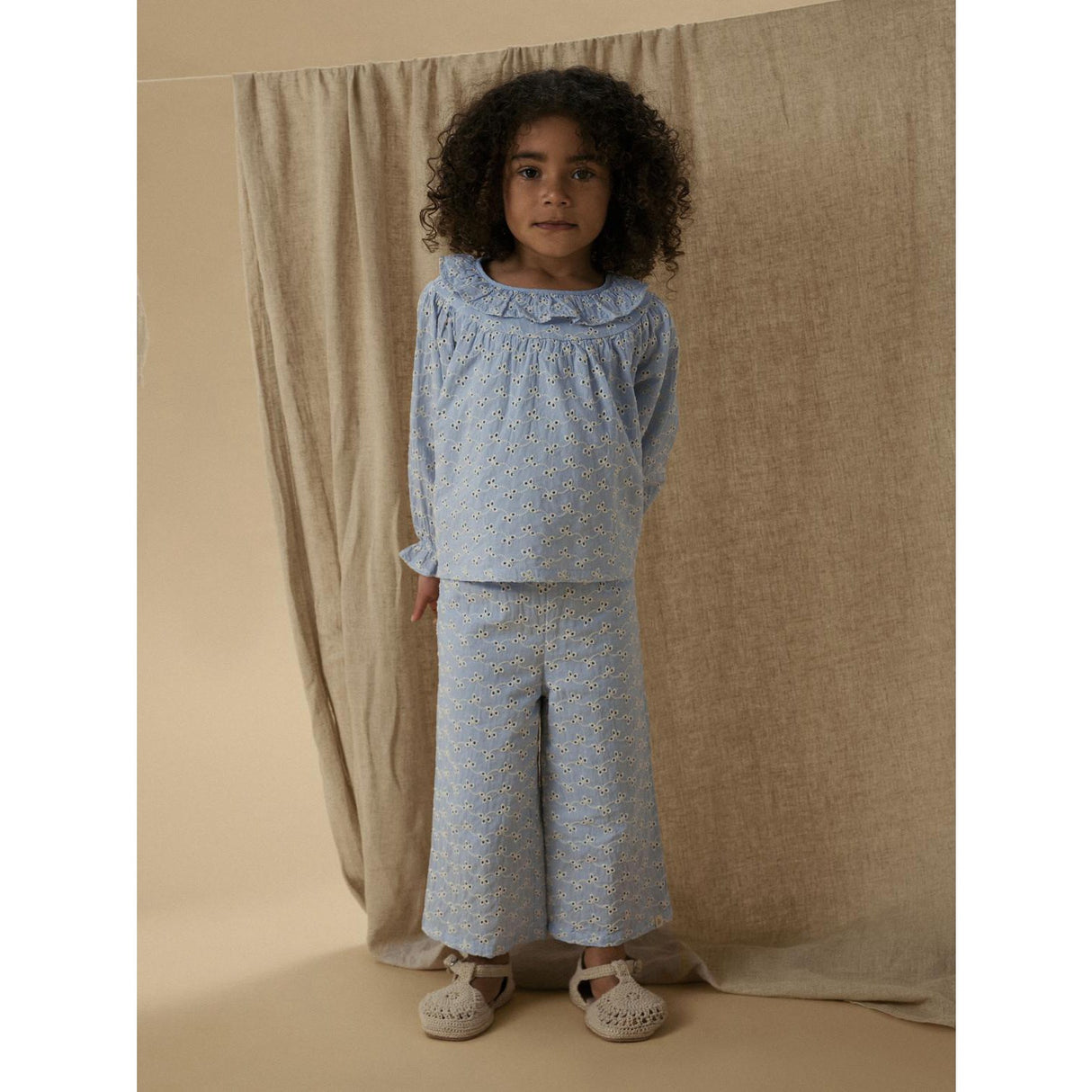 Lil'Atelier Zen Blue Nmftessie Wide Pants Lil