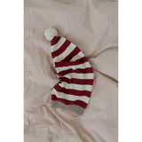 Wheat Red Stripe Knitted Christmas Hat