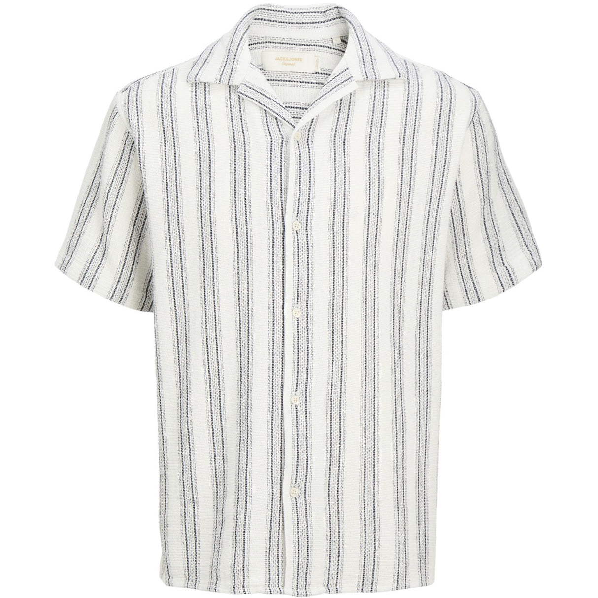 Jack & Jones Junior Cloud Dancer Stripes Jorcoba Stripe Resort Shirt Ss Sn Jnr