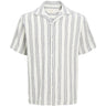 Jack & Jones Junior Cloud Dancer Stripes Jorcoba Stripe Resort Shirt Ss Sn Jnr