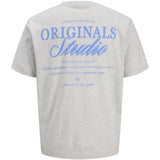 Jack & Jones Junior White Melange Jornorrebro Typo Tee Ss Crew Neck Sn Jnr