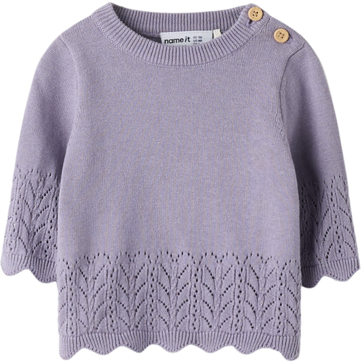 Name It Lavender Gray Nbfbrit Ls Knit