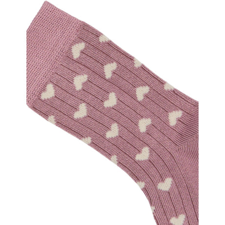 minipop® Pale Pink/Off White MiniPop® Bamboo Heart Socks