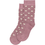minipop® Pale Pink/Off White MiniPop® Bamboo Heart Socks