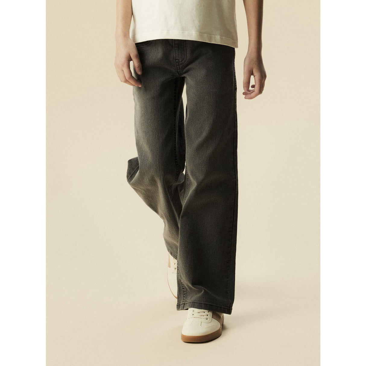 Name It Medium Grey Denim Nkfrose Wide Jeans 1061-Dt Tb
