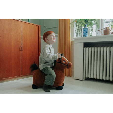 KREA® Hop & Bounce Plush Hest Brun