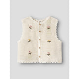 Lil'Atelier Coconut Milk Nmfflora Knit Vest Lil