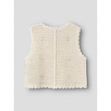 Lil'Atelier Coconut Milk Nmfflora Knit Vest Lil