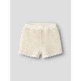 Lil'Atelier Coconut Milk Nmfflora Knit Shorts Lil