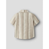 Lil'Atelier Coconut Milk Nmmfibert Ss Loose Shirt Lil