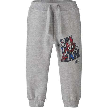 Name It Grey Melange Nmmfloyd Spider Nreg Swe Pants Bru Mar
