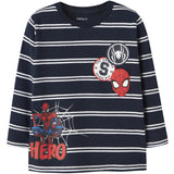 Name It Navy Blazer Nmmfreman Spider Ls Nreg Top Mar
