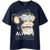 Name It Navy Blazer Nkmfaddy Bod Ss Nreg Top Box Sky