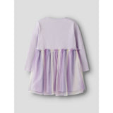 Name It Lavender Fog Nmfdotiana Ls Dress
