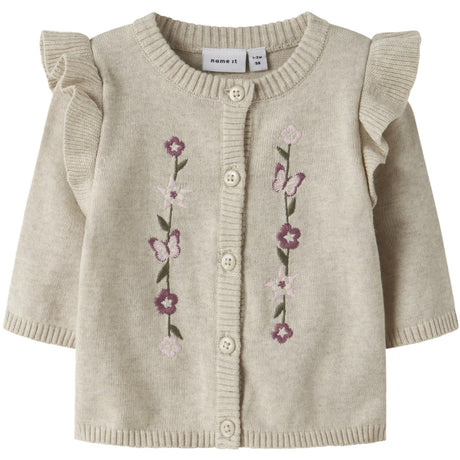 Name It Peyote Melange Nbfflowers Ls Knit Card