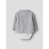 Name It Cloud Dancer Navy Blazer Nbmfar Ls Shirtbody