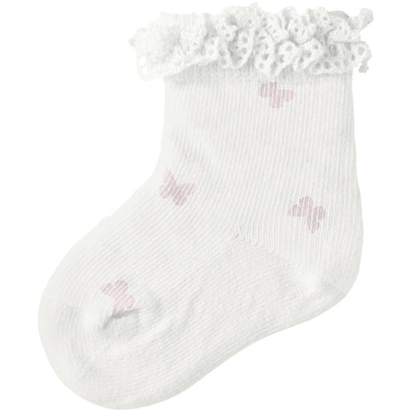 Name It Cloud Dancer Nbffutterfly Socks