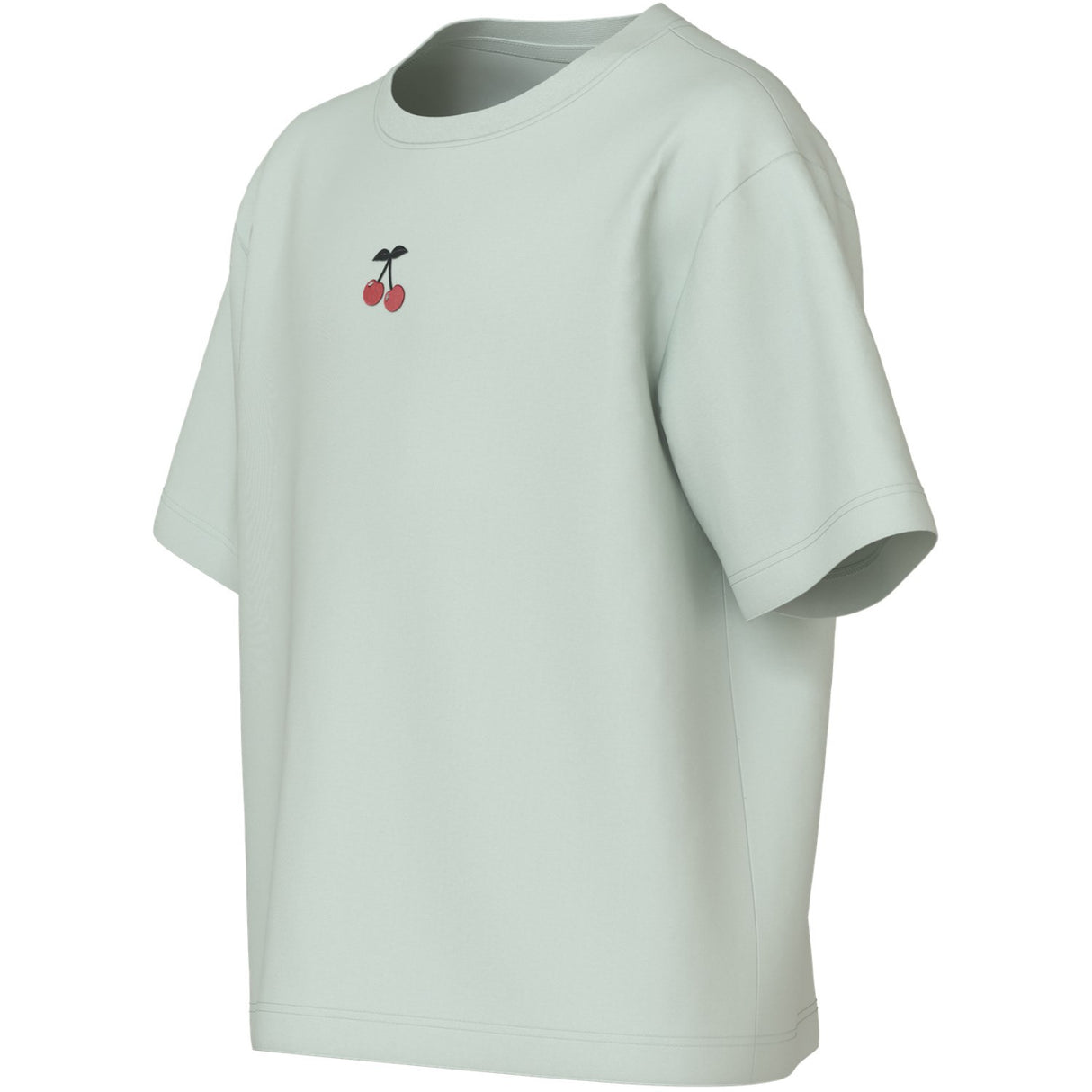 Name It Pale Aqua Cherry Embroidery Nkfvictoria Ss Nreg Top