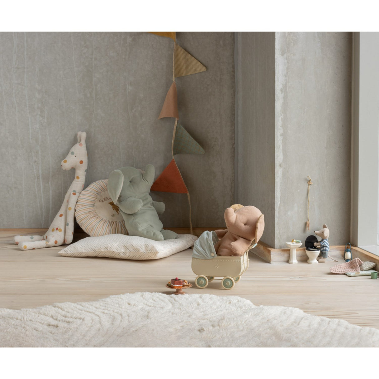 Maileg Safari Friends, Elefant, Medium - Vintage Rosa