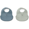 LIEWOOD Mr Bear Dove Blue / Whale Blue Ember Printed Bib 2-pack