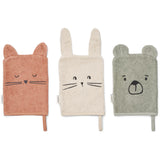 LIEWOOD Dove Blue Mix Sylvester Classic Washcloth 3-Pack