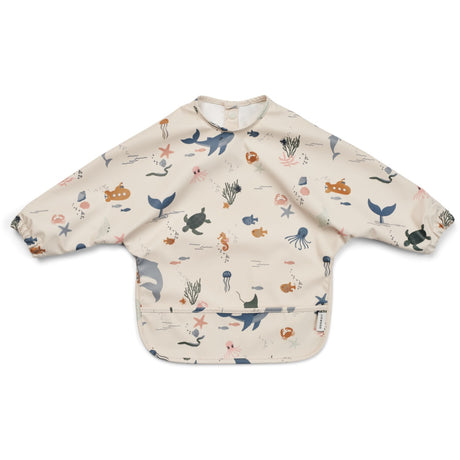 LIEWOOD Sea Creature / Sandy Merle Printed Cape Bib