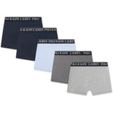 Polo Ralph Lauren Office Blue Cotton Stretch 5-Pack Boxer