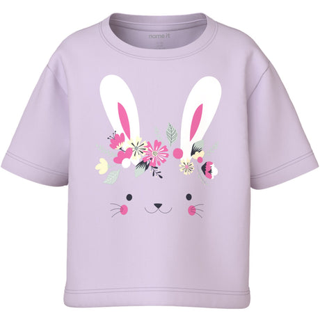 Name It Lavender Fog Bunny Nmfvilinse Ss Nreg Short Top
