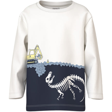 Name It Cloud Dancer Dino Excavator Nmmvilasse Ls Nreg Top