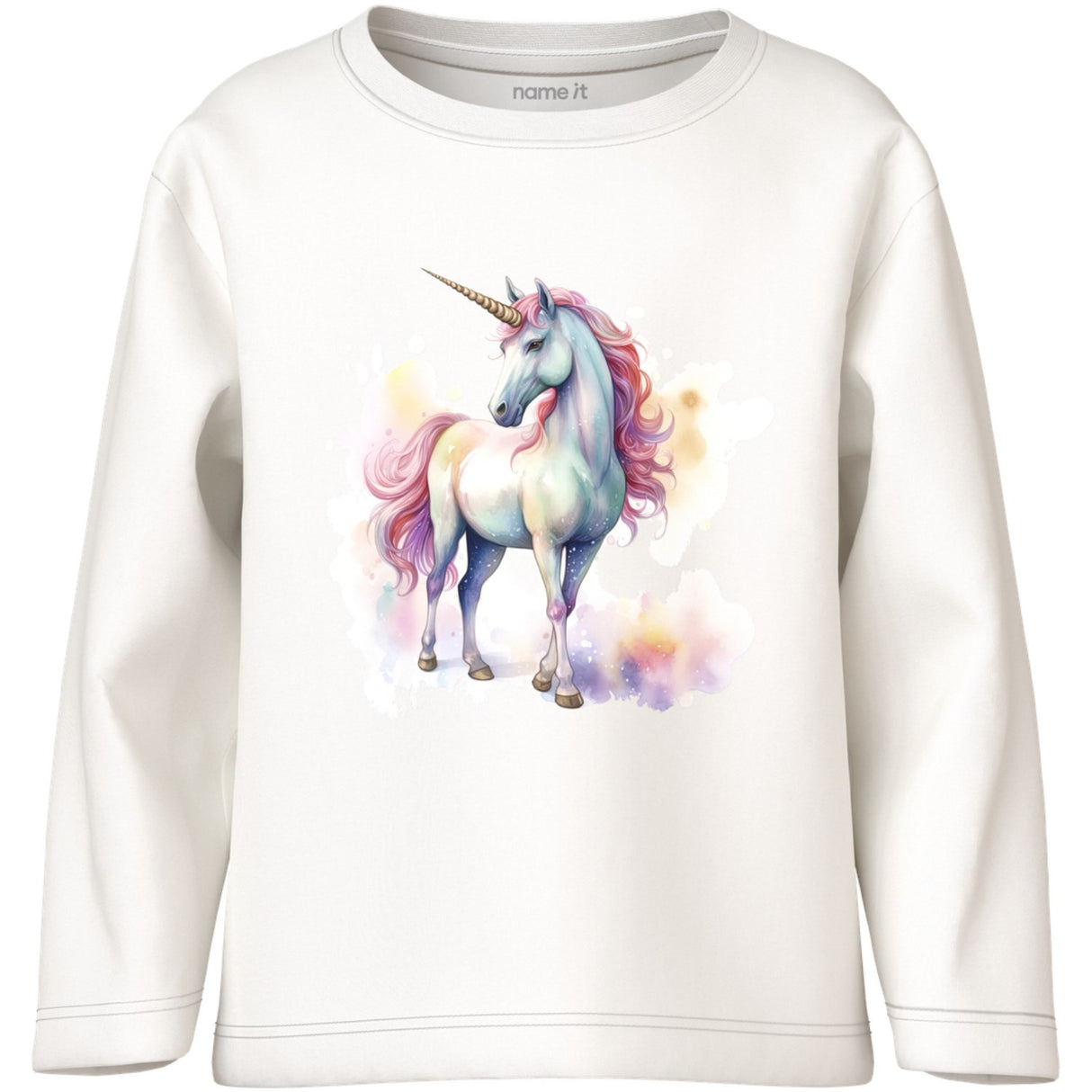 Name It Cloud Dancer Pink Unicorn Nmfvotea Ls Nreg Top