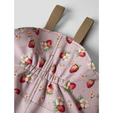 Name It Keepsake Lilac Strawberry Nmfalfa08 Softshell Bib Pants Aop Fo
