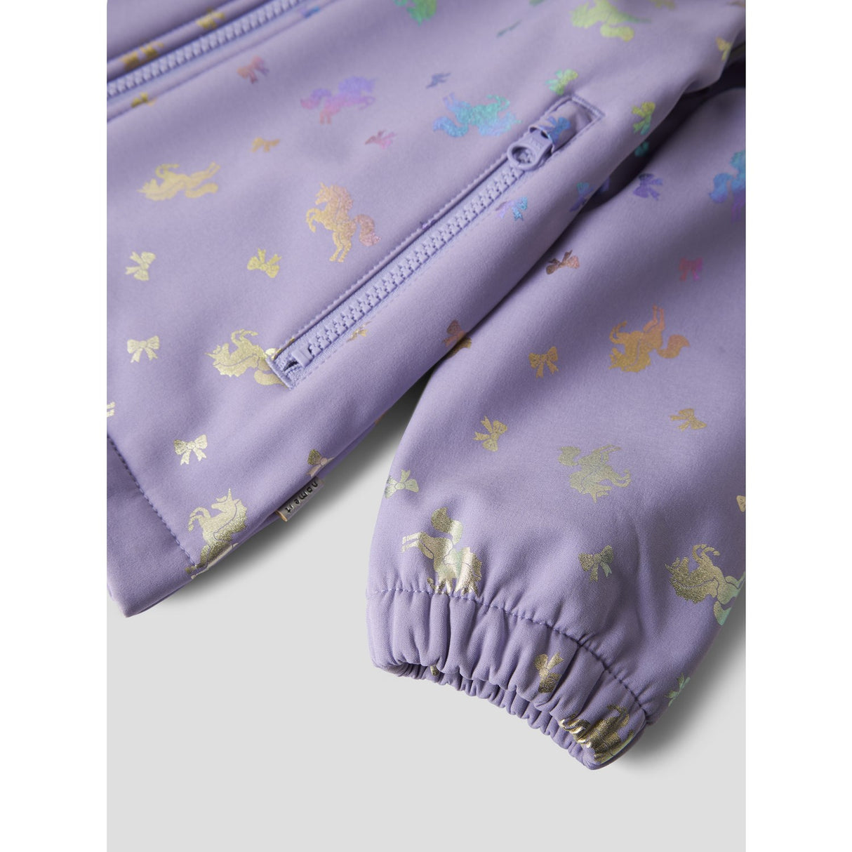 Name It Sunlit Allium Bow Nmfalfa08 Softshell Jacket Foil Aop Fo