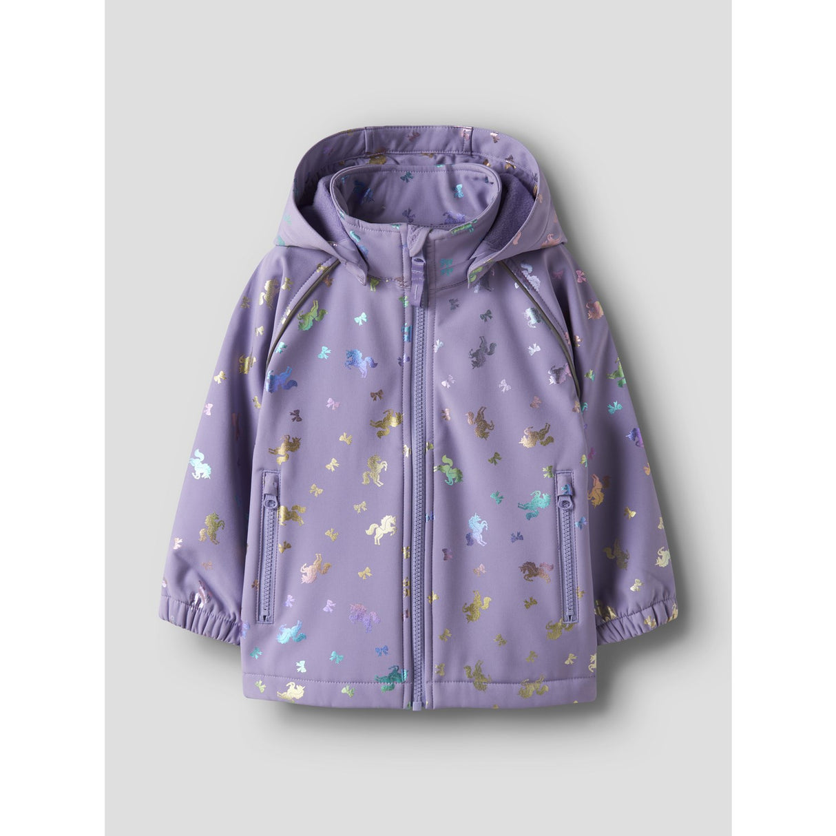 Name It Sunlit Allium Bow Nmfalfa08 Softshell Jacket Foil Aop Fo