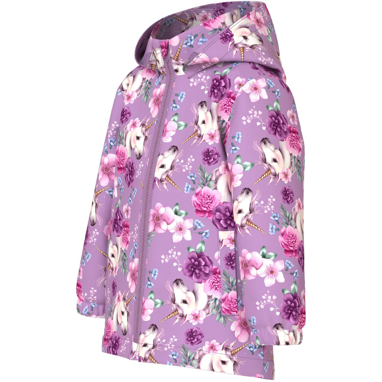 Name It Violet Tulle 5 Floral Unicorn Nmfmaxi Jacket Li Aop Noos
