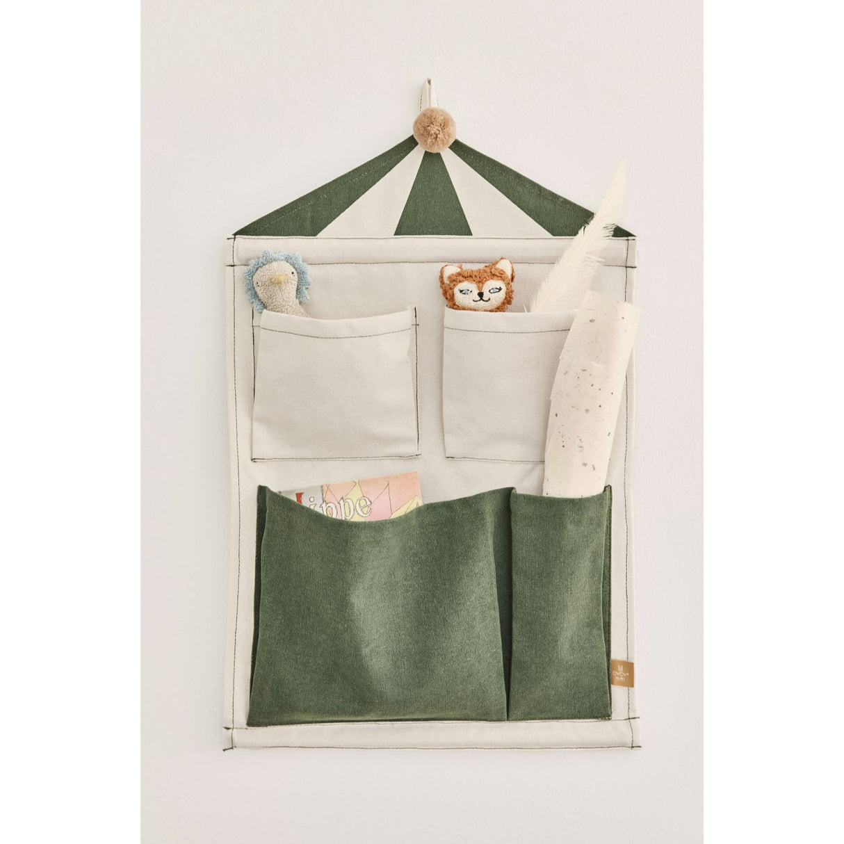 OYOY Clay/Green Circus Wall Storage 2