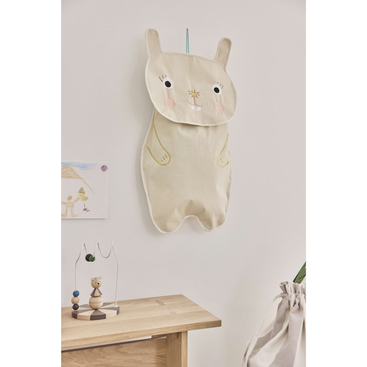 OYOY Clay Darling Rabbit Wall Storage