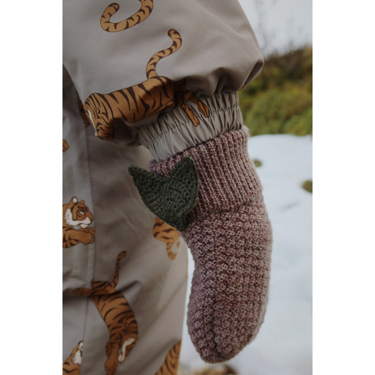 Konges Sløjd Bunny Brown Melange Fruity Mittens