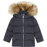 Ver De Terre 600 Navy Baby Down Jacket W/Fur