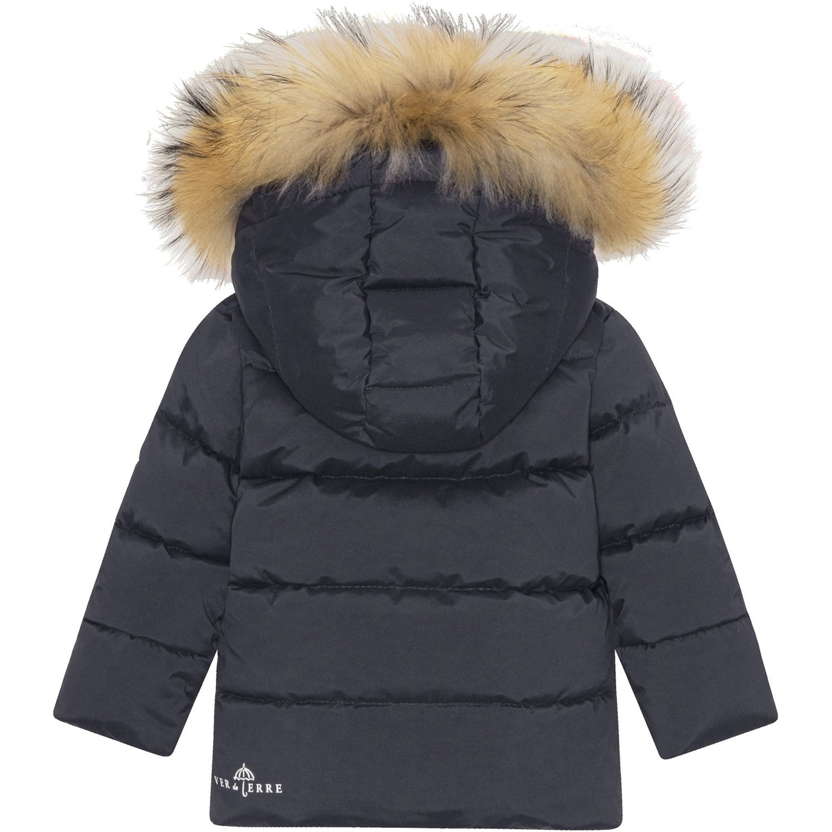 Ver De Terre 600 Navy Baby Down Jacket W/Fur