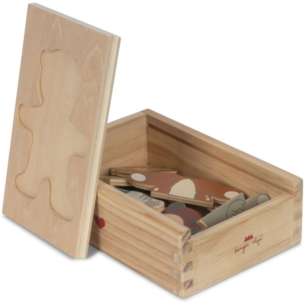 Konges Sløjd Multi Wooden Teddy Dress Up Animals Fsc