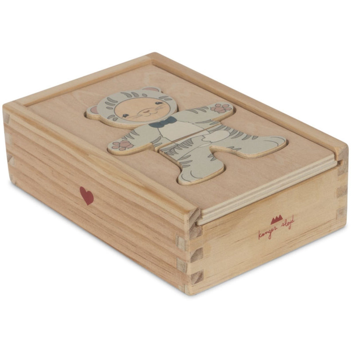 Konges Sløjd Multi Wooden Teddy Dress Up Animals Fsc